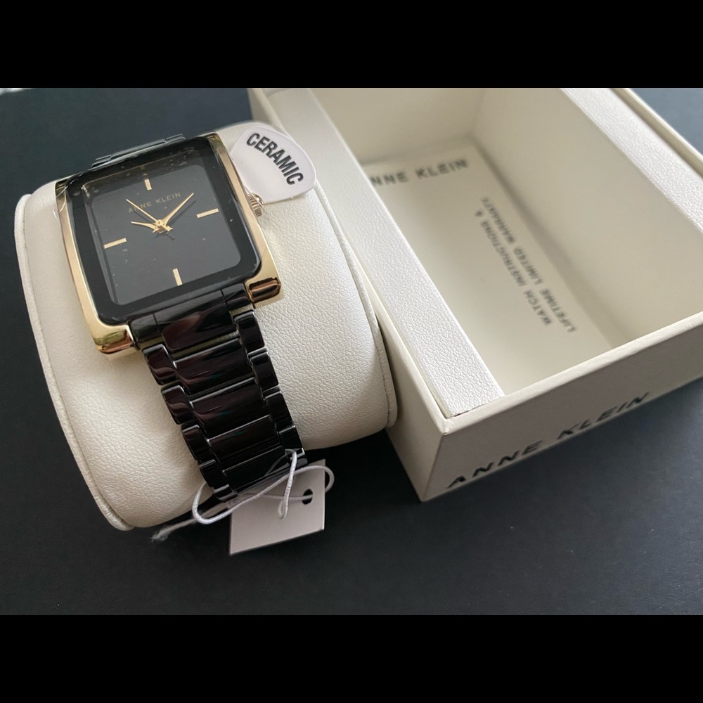 Anne Klein AK/2952BKGB Ceramic Bracelet Watch